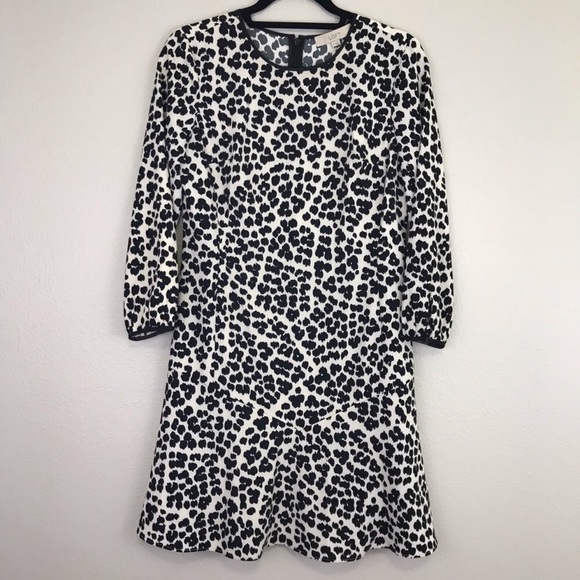 LOFT Animal Print Drop Waist Dress - Picture 1 of 4